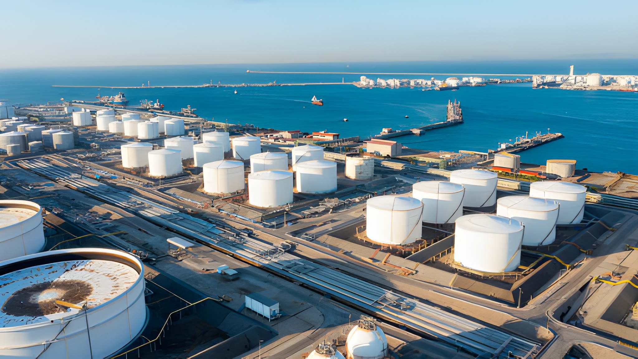 Industrial energy storage tanks and terminal infrastructure